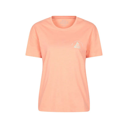 Light Pink - Front - Mountain Warehouse Womens-Ladies Techy Mountain Relaxed Fit T-Shirt