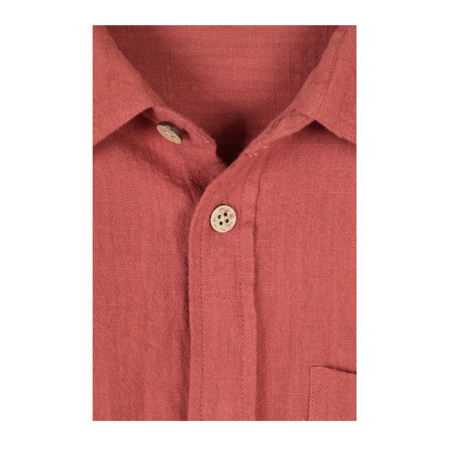 Rust - Lifestyle - Mountain Warehouse Mens Palm Textured Short-Sleeved Shirt