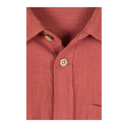 Rust - Lifestyle - Mountain Warehouse Mens Palm Textured Short-Sleeved Shirt