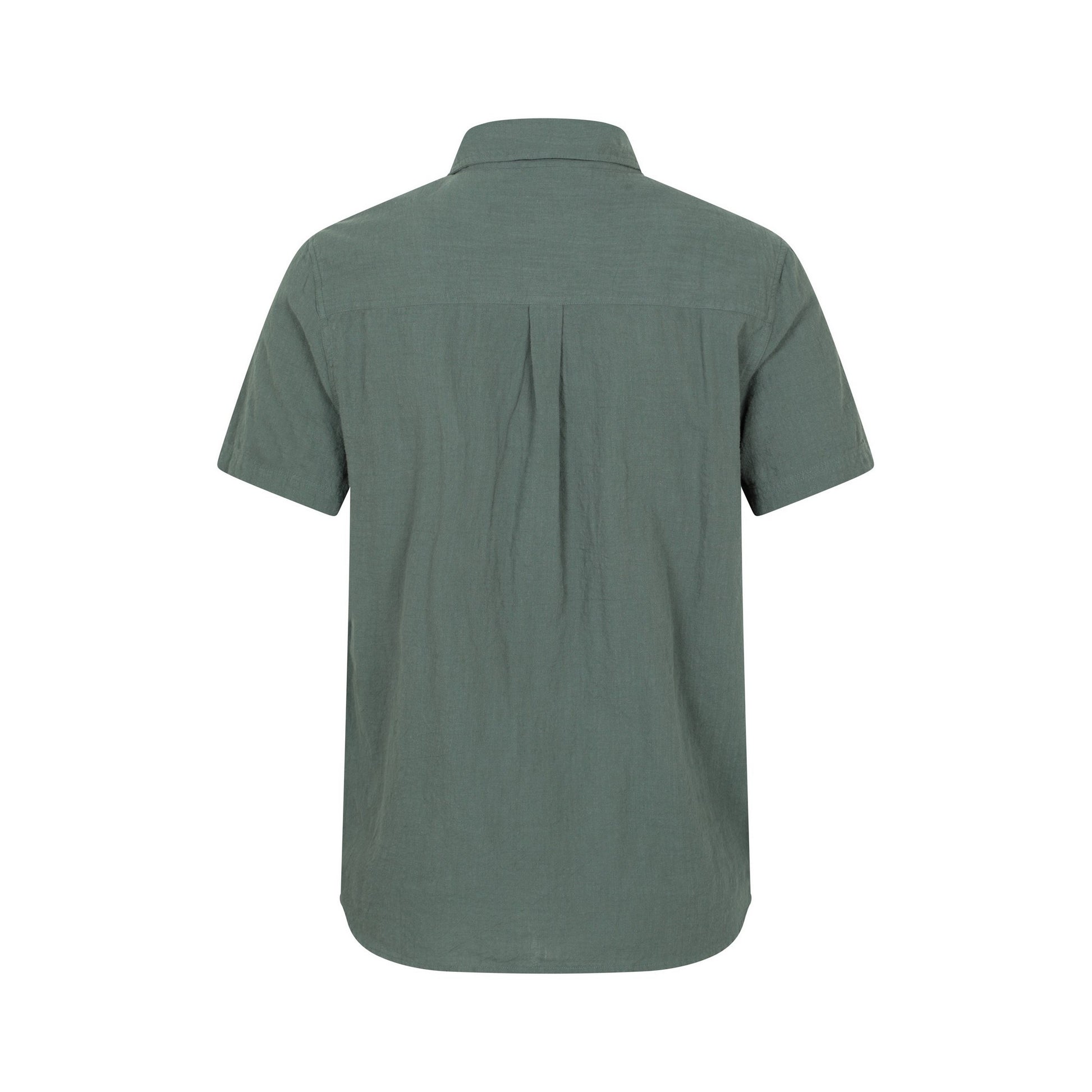 Green - Back - Mountain Warehouse Mens Palm Textured Short-Sleeved Shirt