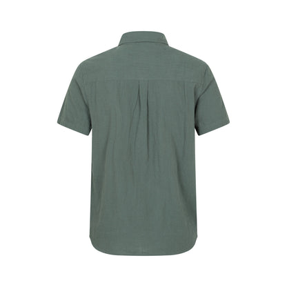 Green - Back - Mountain Warehouse Mens Palm Textured Short-Sleeved Shirt