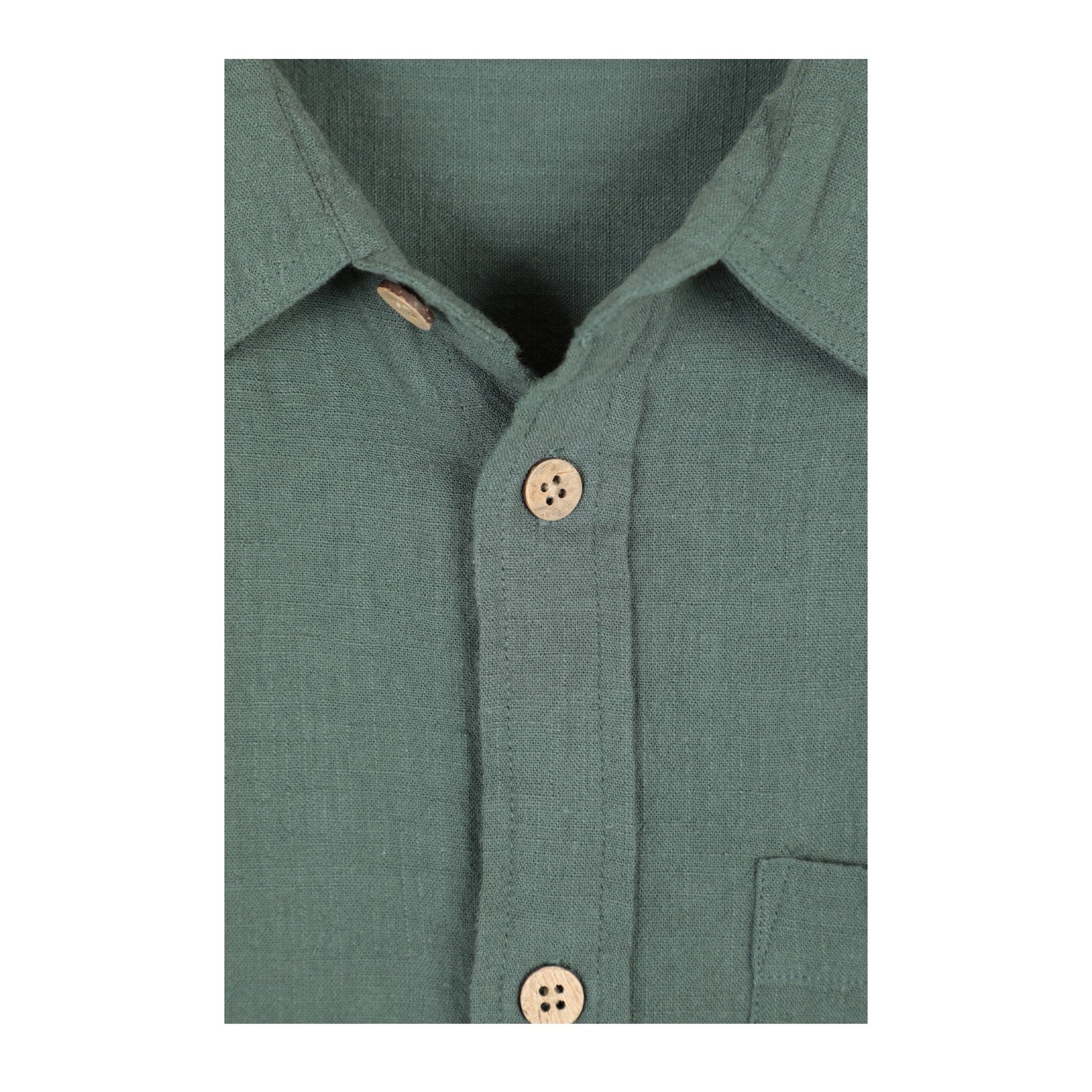 Green - Lifestyle - Mountain Warehouse Mens Palm Textured Short-Sleeved Shirt