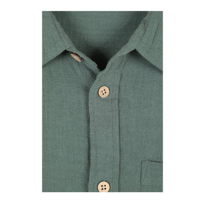 Green - Lifestyle - Mountain Warehouse Mens Palm Textured Short-Sleeved Shirt