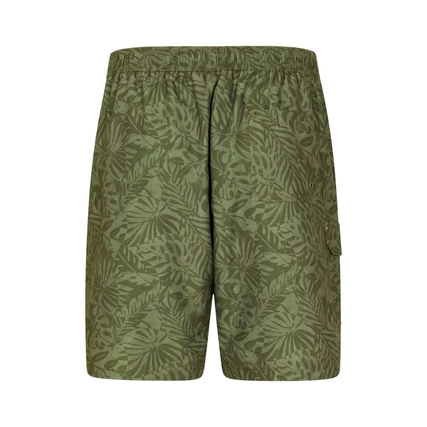 Dark Khaki - Back - Mountain Warehouse Mens Ocean Tropical Board Shorts