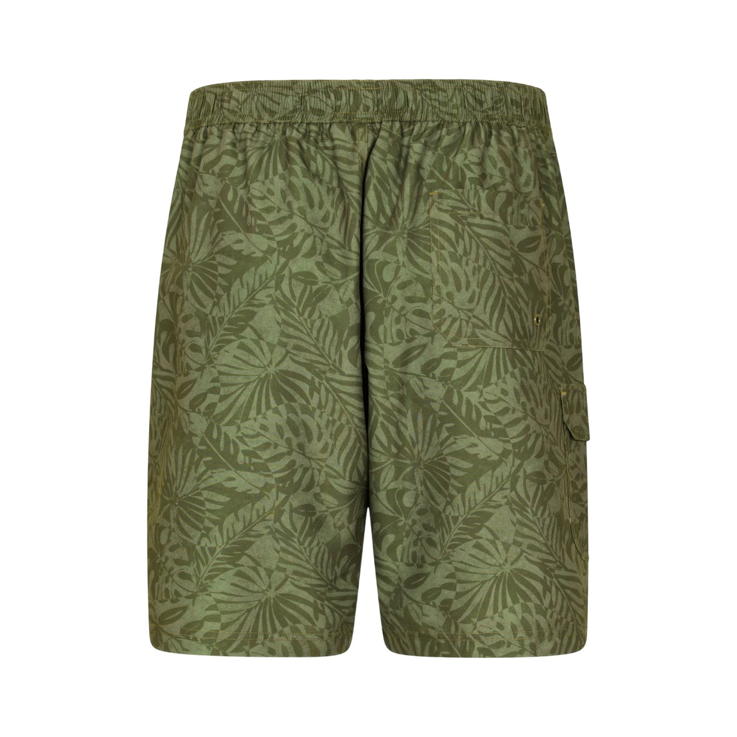 Dark Khaki - Back - Mountain Warehouse Mens Ocean Tropical Board Shorts