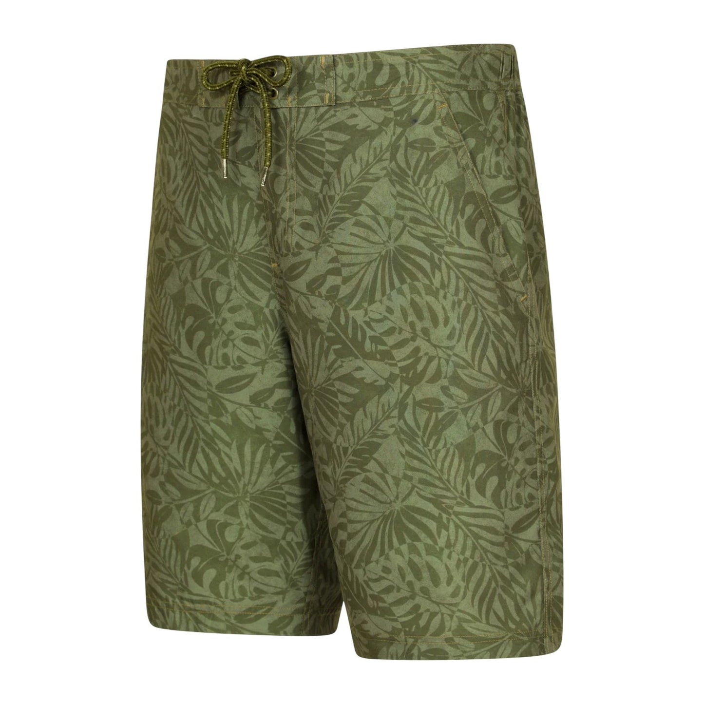 Dark Khaki - Side - Mountain Warehouse Mens Ocean Tropical Board Shorts