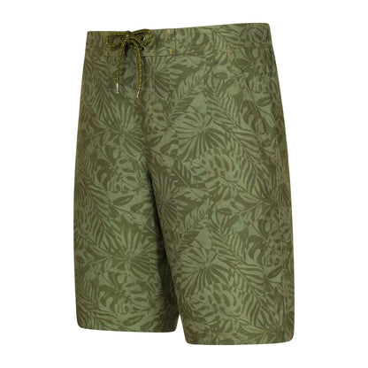 Dark Khaki - Side - Mountain Warehouse Mens Ocean Tropical Board Shorts