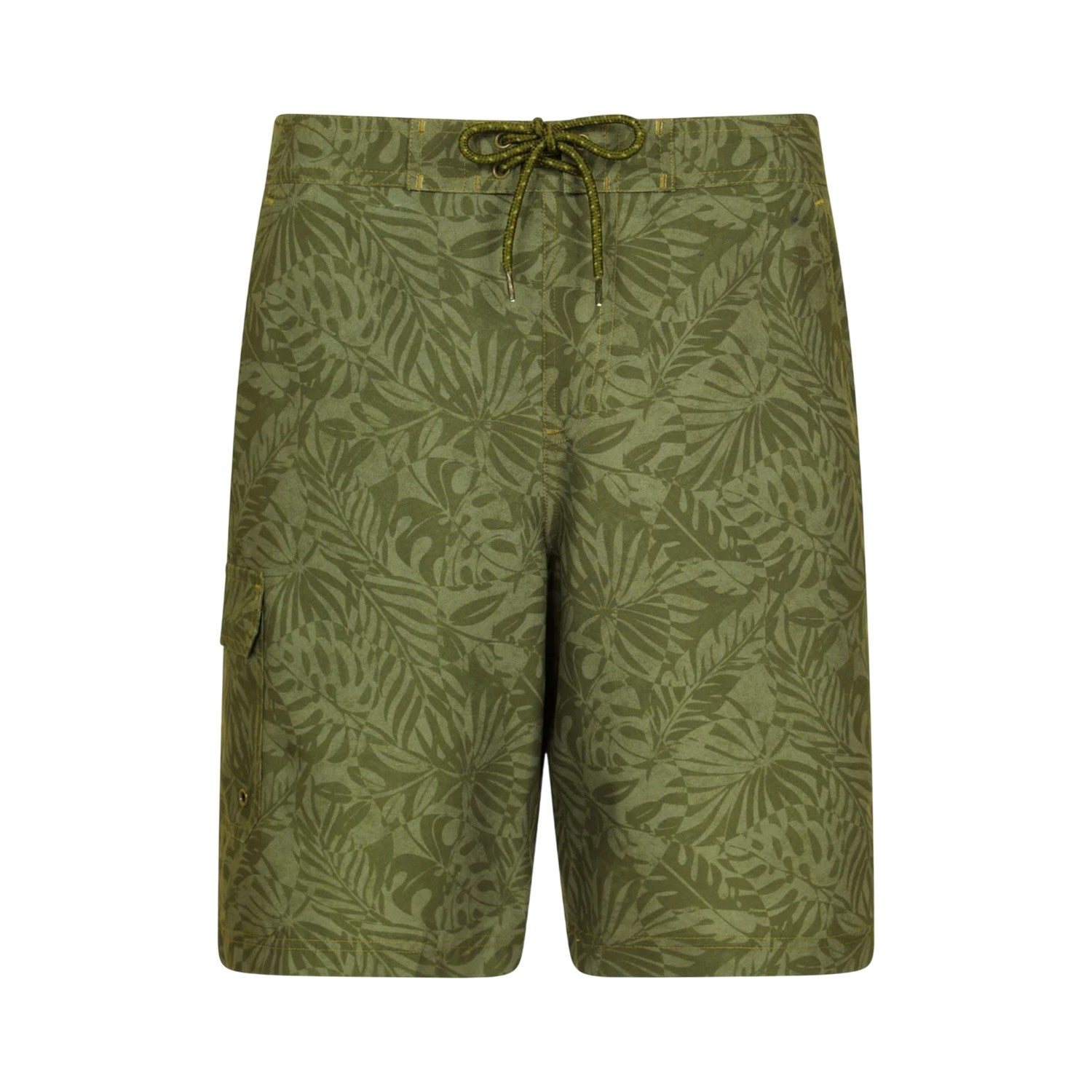 Dark Khaki - Front - Mountain Warehouse Mens Ocean Tropical Board Shorts