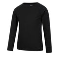 Black - Side - Mountain Warehouse Childrens-Kids Talus Round Neck Base Layer Top
