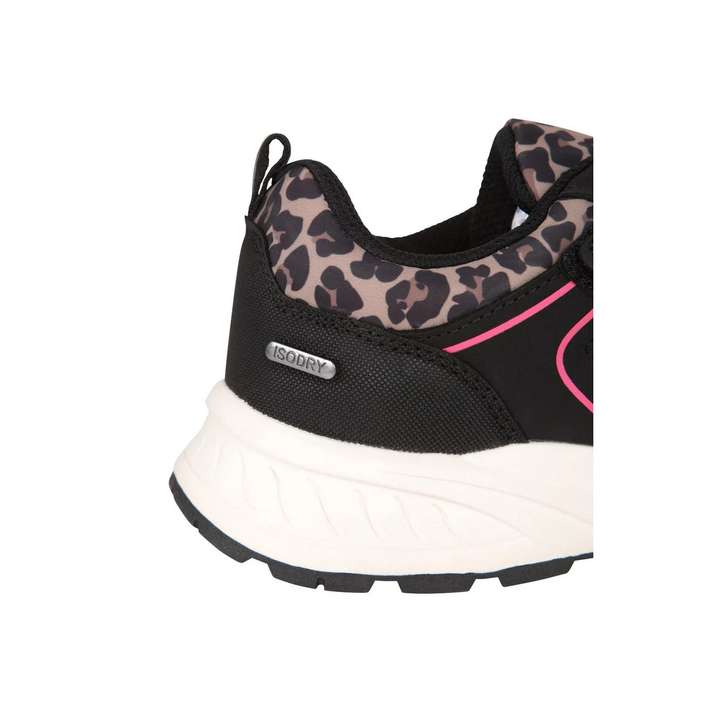 Pink - Pack Shot - Mountain Warehouse Childrens-Kids Jupiter Adaptive Leopard Waterproof Trainers