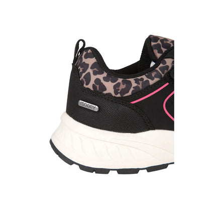Pink - Pack Shot - Mountain Warehouse Childrens-Kids Jupiter Adaptive Leopard Waterproof Trainers