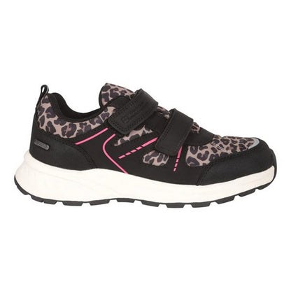 Pink - Front - Mountain Warehouse Childrens-Kids Jupiter Adaptive Leopard Waterproof Trainers