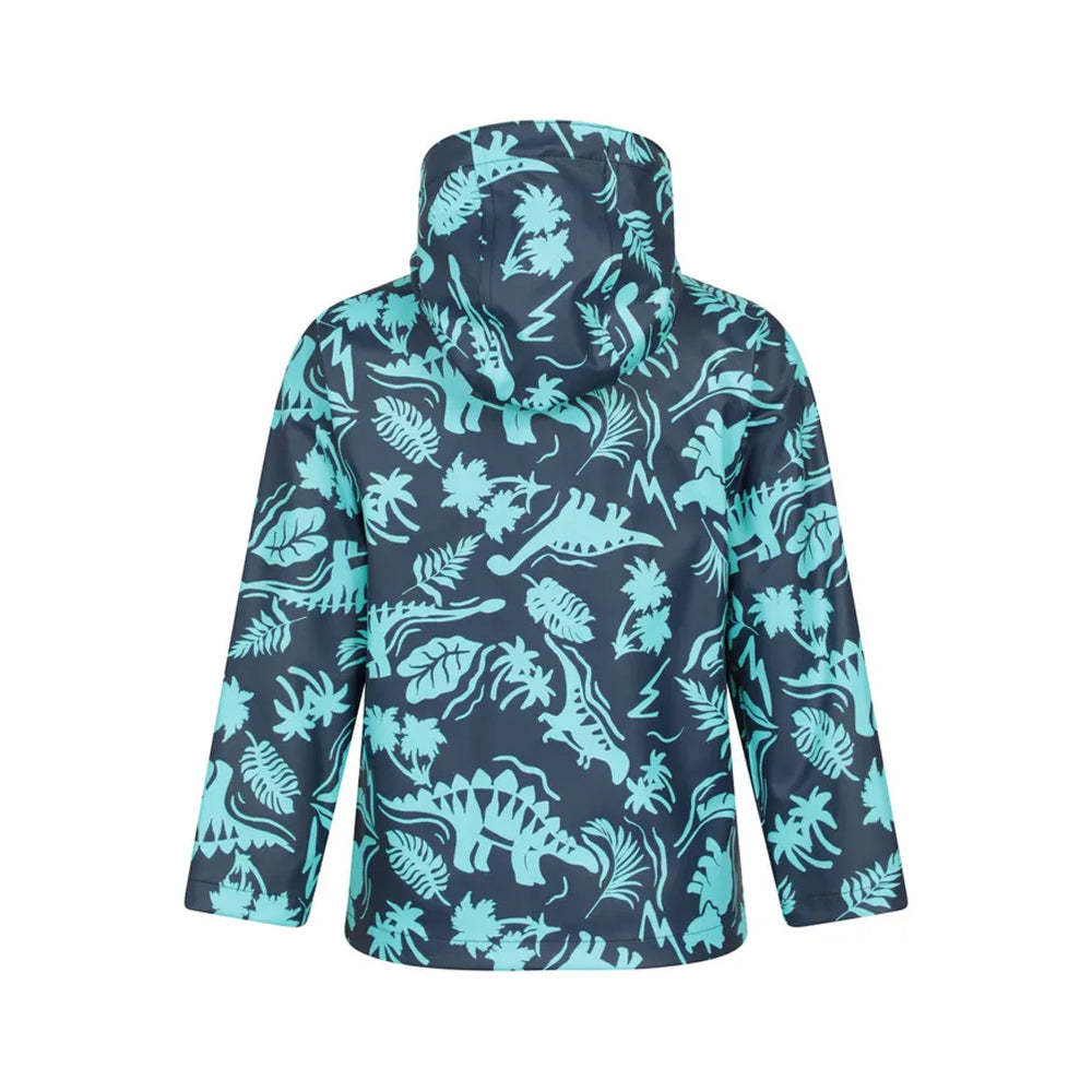 Dark Blue - Back - Mountain Warehouse Childrens-Kids Dinosaur Waterproof Jacket And Trousers Set