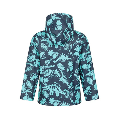 Dark Blue - Back - Mountain Warehouse Childrens-Kids Dinosaur Waterproof Jacket And Trousers Set