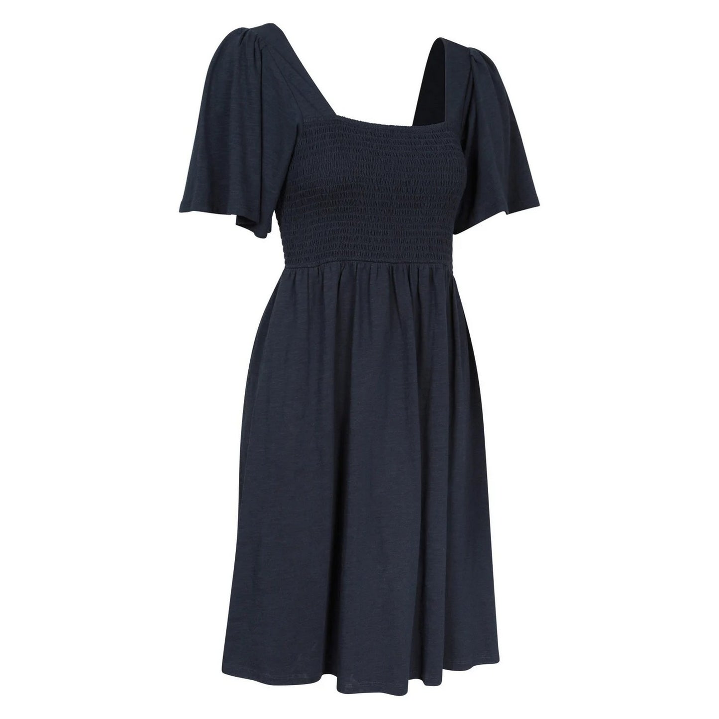 Navy - Side - Mountain Warehouse Womens-Ladies Hydra Shirred Midi Dress