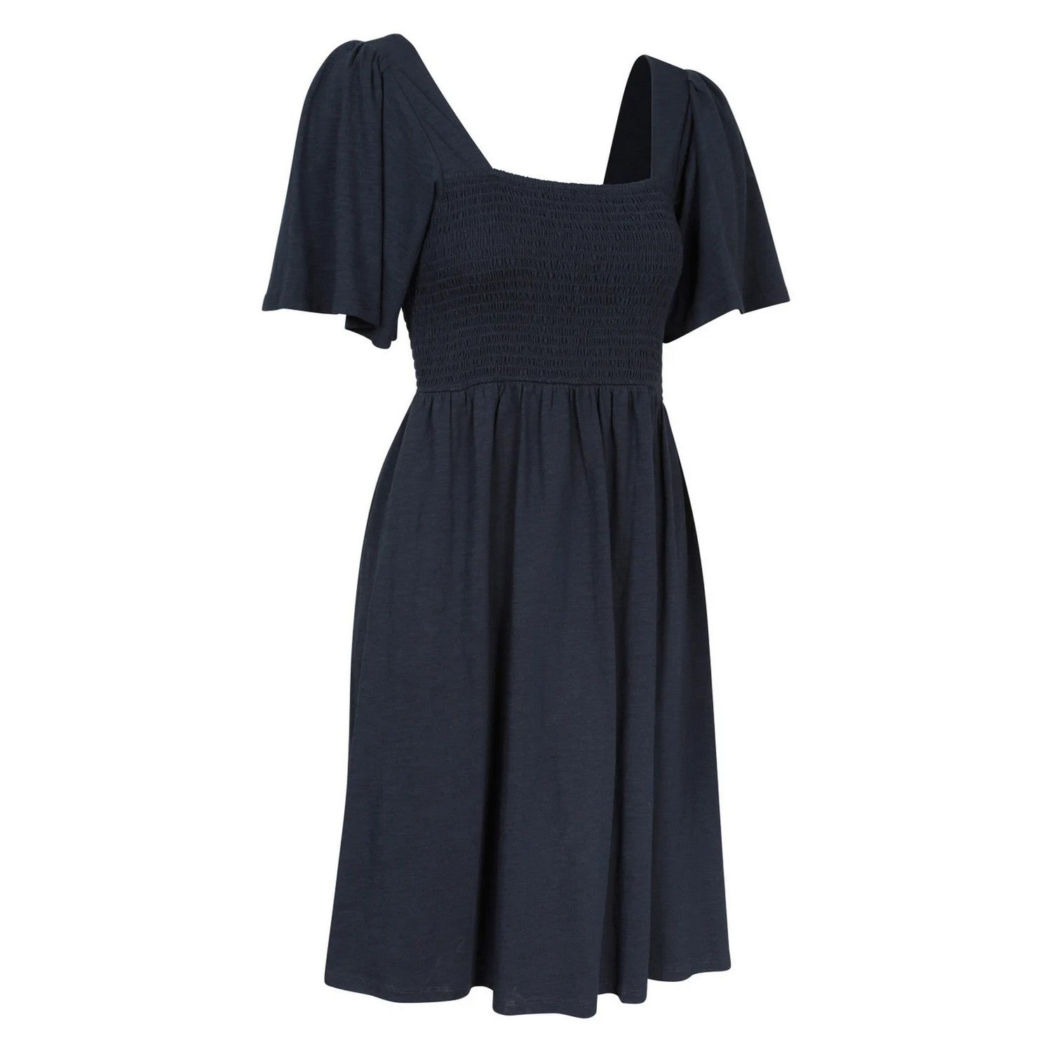 Navy - Side - Mountain Warehouse Womens-Ladies Hydra Shirred Midi Dress