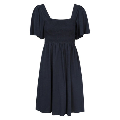 Navy - Front - Mountain Warehouse Womens-Ladies Hydra Shirred Midi Dress