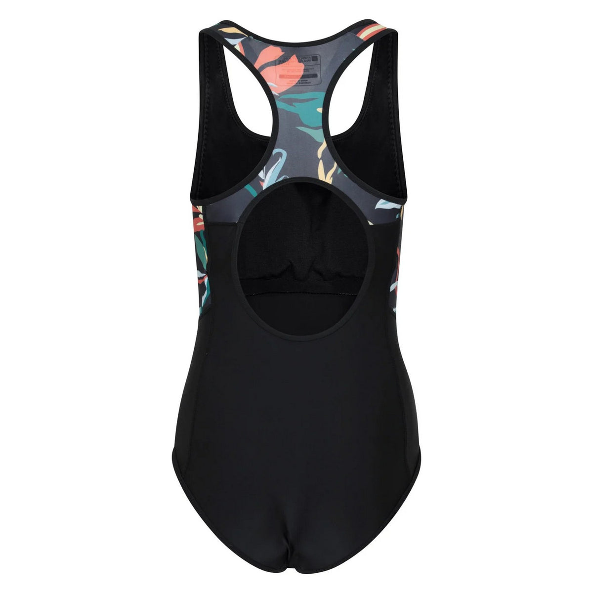 Black - Back - Mountain Warehouse Womens-Ladies Take The Plunge Floral Swimming One Piece Swimsuit