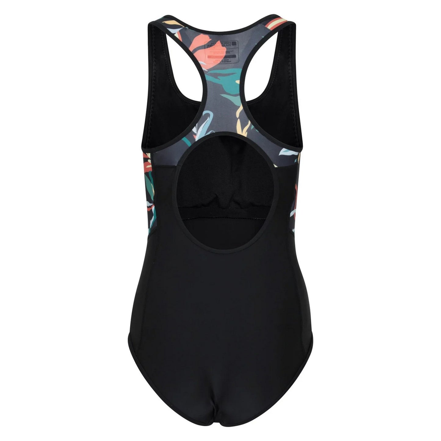 Black - Back - Mountain Warehouse Womens-Ladies Take The Plunge Floral Swimming One Piece Swimsuit