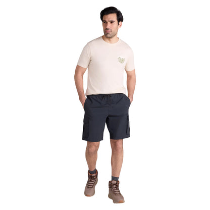 Black - Close up - Mountain Warehouse Mens Everyday Cargo Shorts