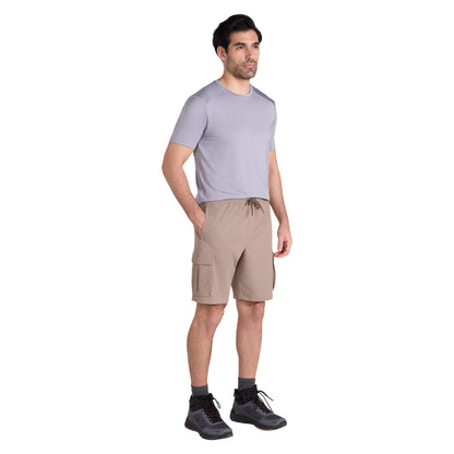 Beige - Close up - Mountain Warehouse Mens Everyday Cargo Shorts
