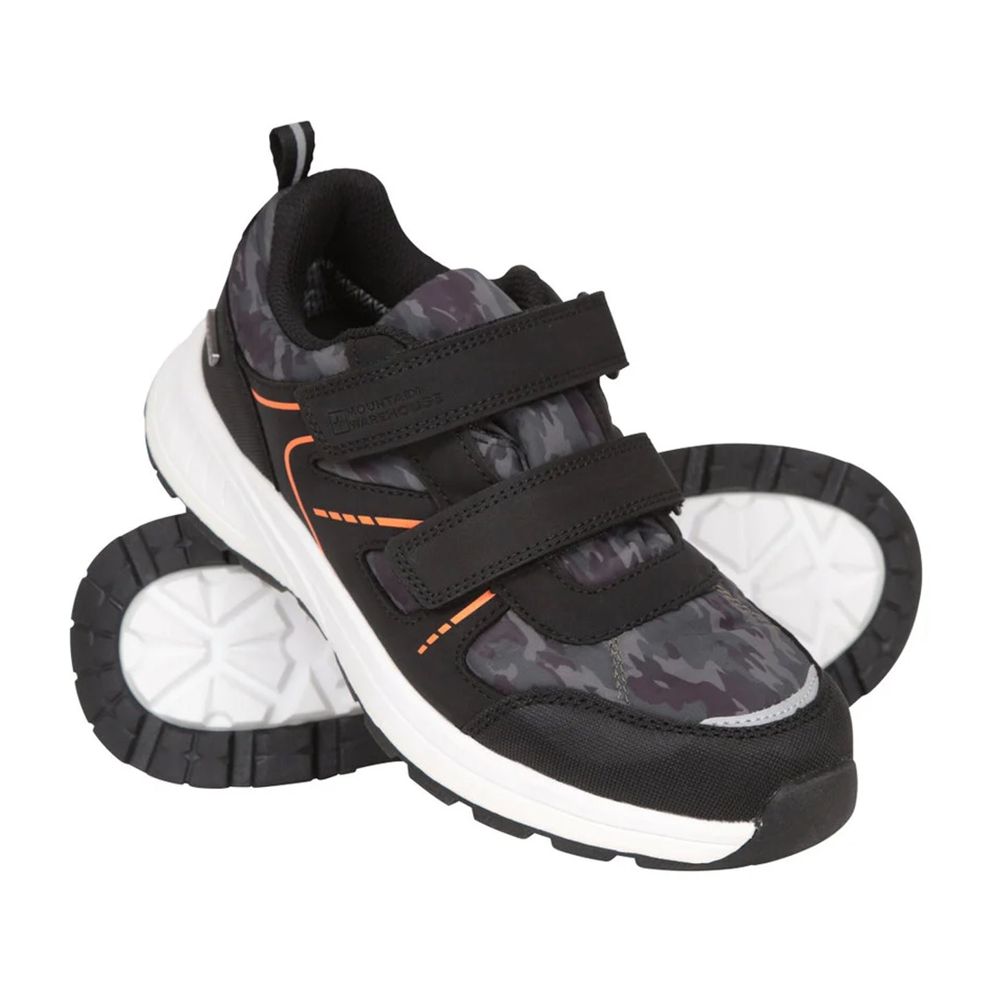 Orange - Pack Shot - Mountain Warehouse Childrens-Kids Jupiter Adaptive Camo Waterproof Walking Boots