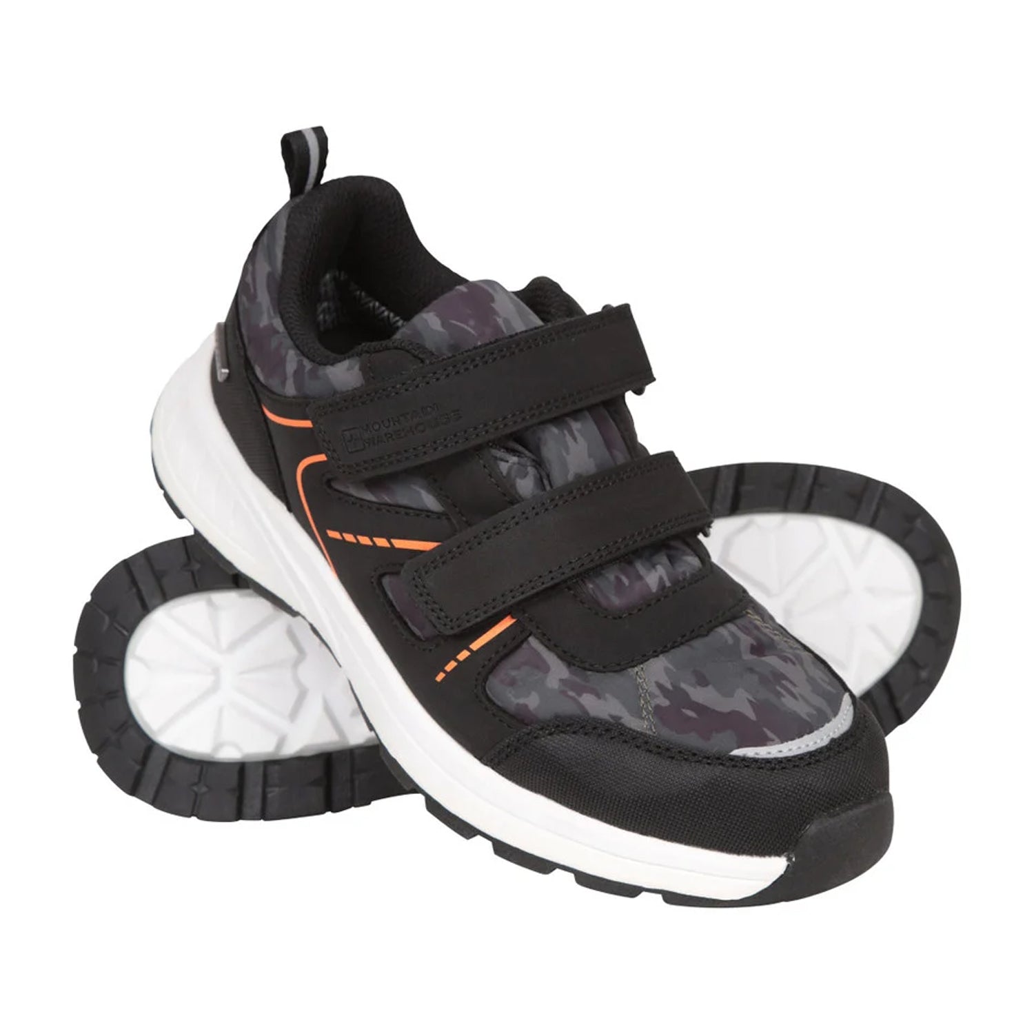 Orange - Pack Shot - Mountain Warehouse Childrens-Kids Jupiter Adaptive Camo Waterproof Walking Boots