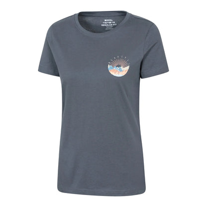 Dark Blue - Side - Mountain Warehouse Womens-Ladies Ben Nevis Organic T-Shirt
