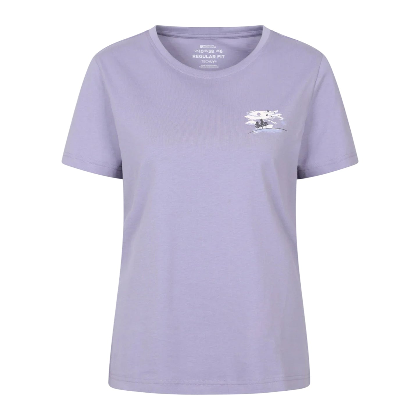 Purple - Front - Mountain Warehouse Womens-Ladies Birds at Dusk T-Shirt