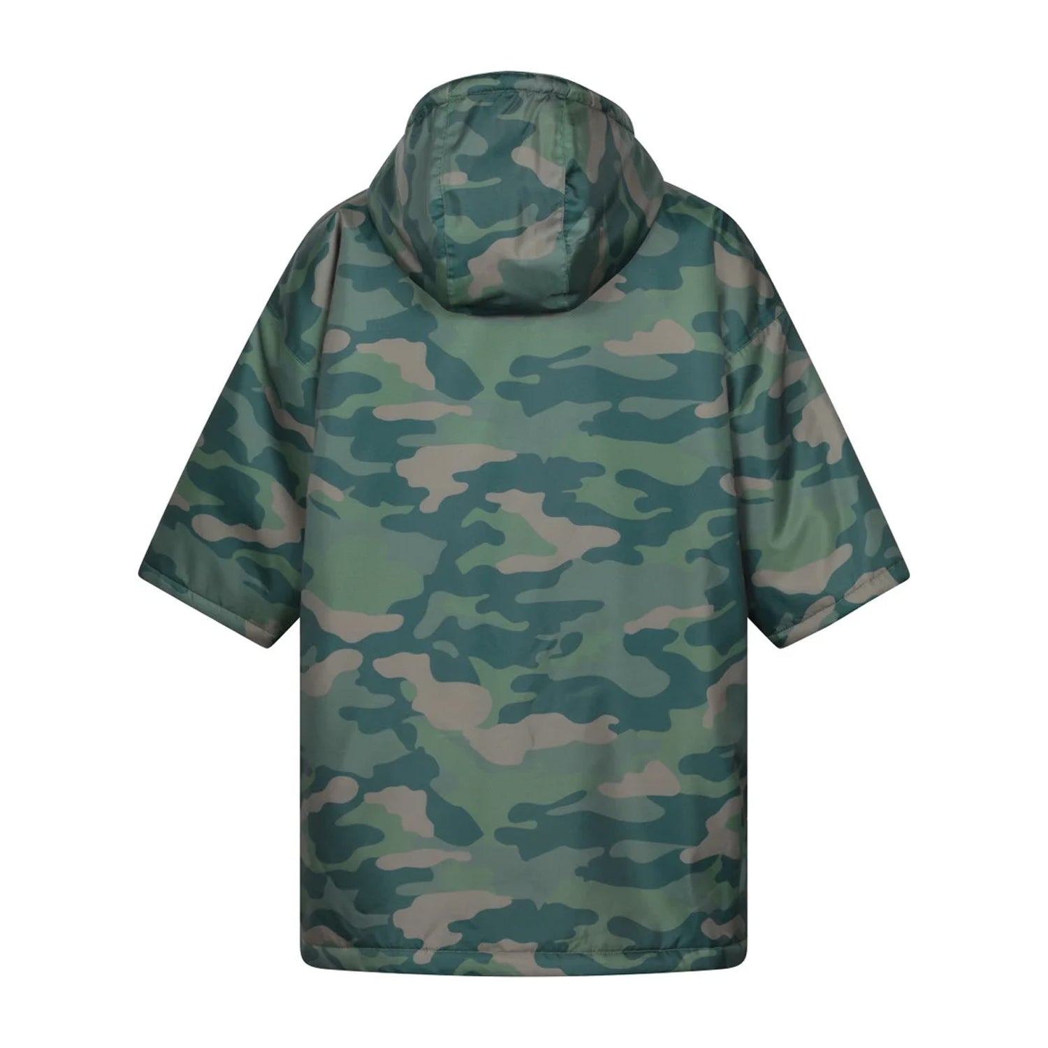 Green - Back - Mountain Warehouse Childrens-Kids Tidal Camouflage Waterproof Changing Robe