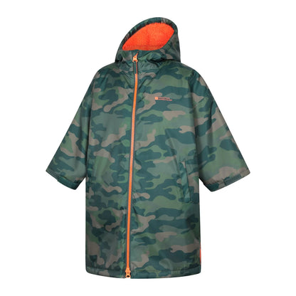 Green - Side - Mountain Warehouse Childrens-Kids Tidal Camouflage Waterproof Changing Robe