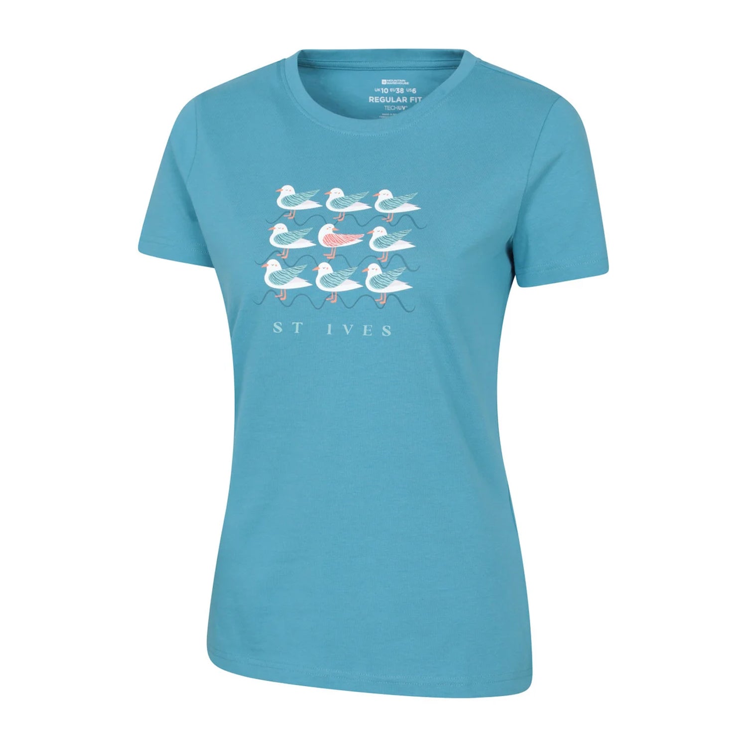 Bright Blue - Side - Mountain Warehouse Womens-Ladies St Ives T-Shirt
