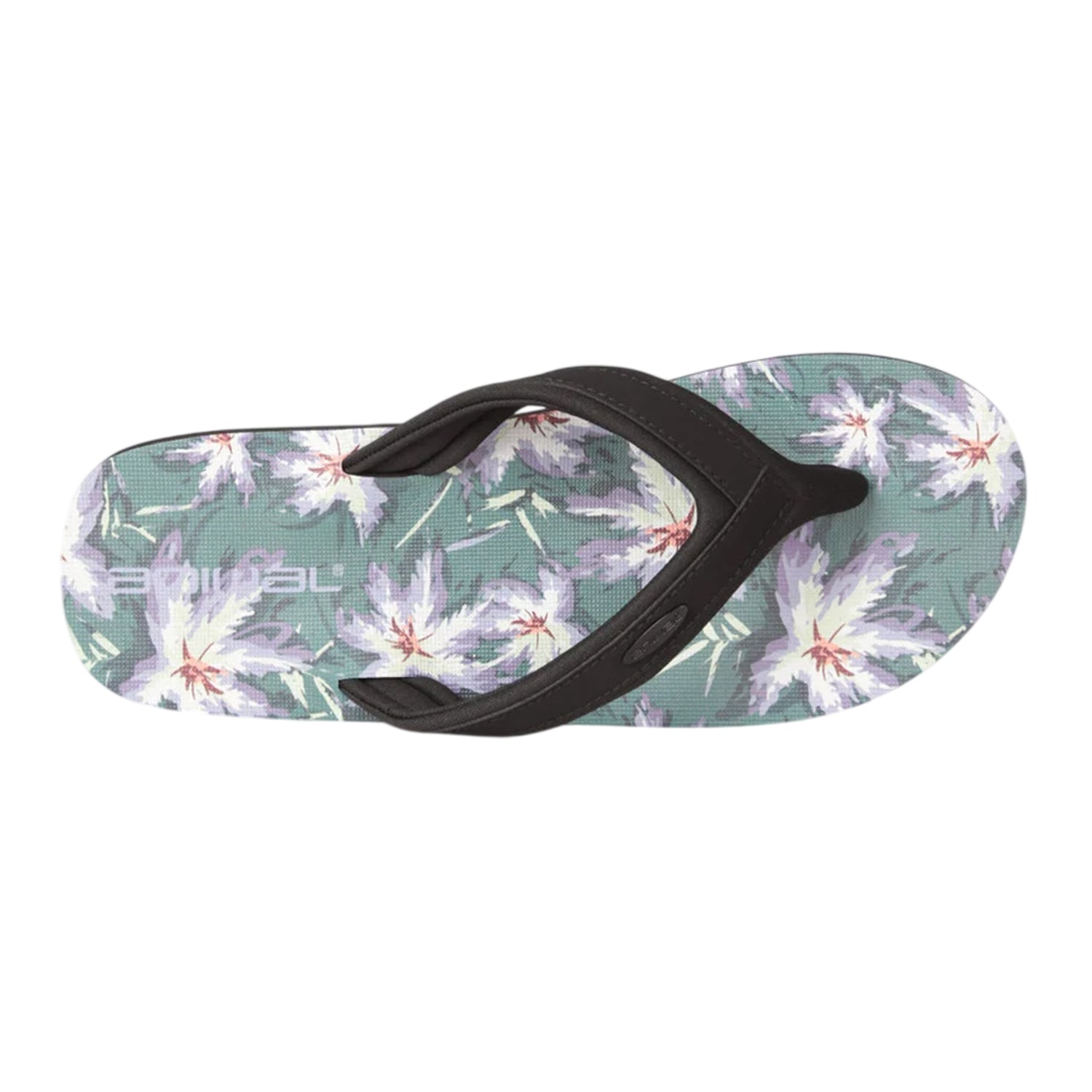 Dark Green - Back - Animal Mens Jekyl Leaves Logo Flip Flops