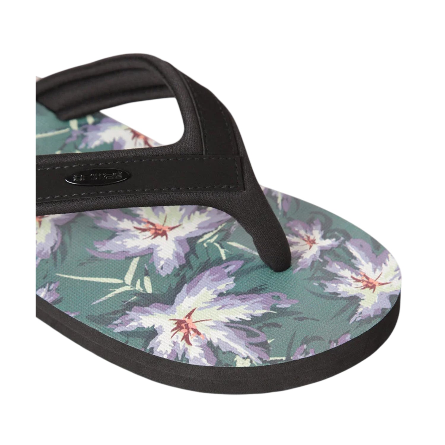 Dark Green - Lifestyle - Animal Mens Jekyl Leaves Logo Flip Flops