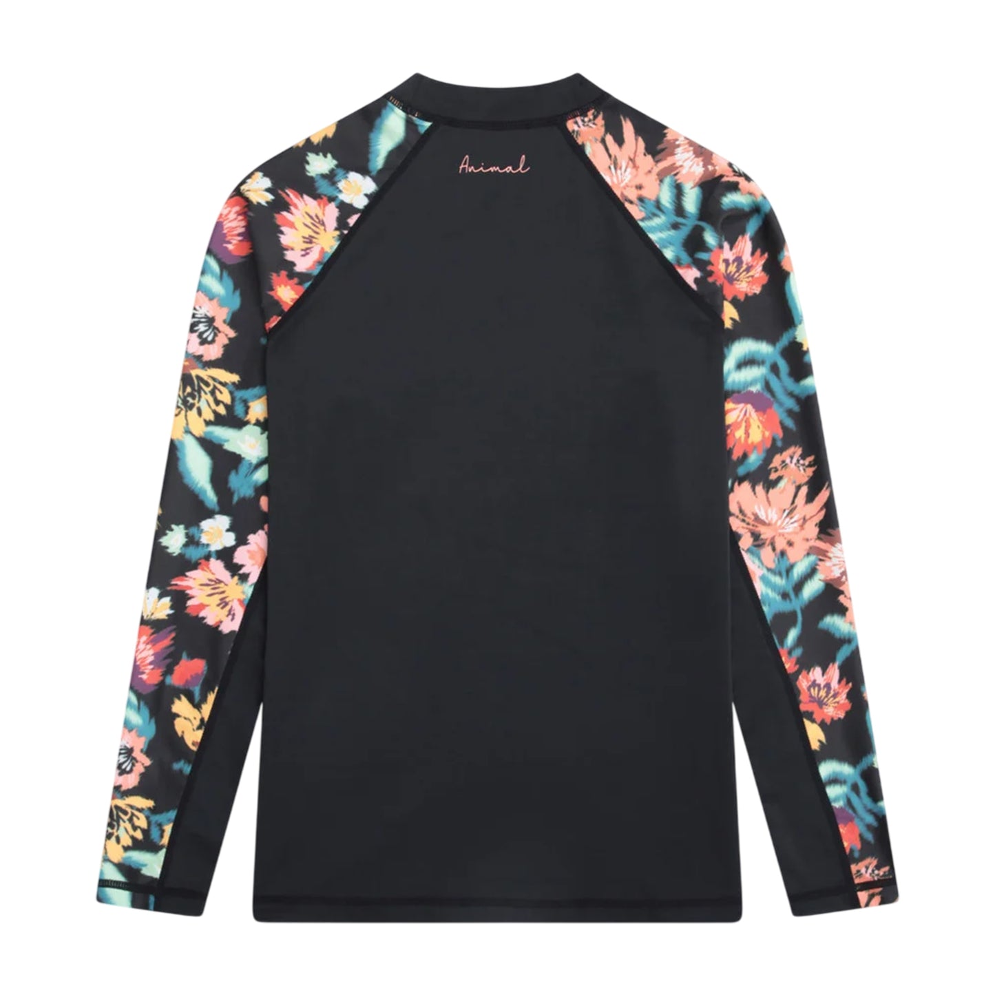 Multicoloured - Back - Animal Womens-Ladies Lillie Floral UPF 50+ Raglan Rash Guard