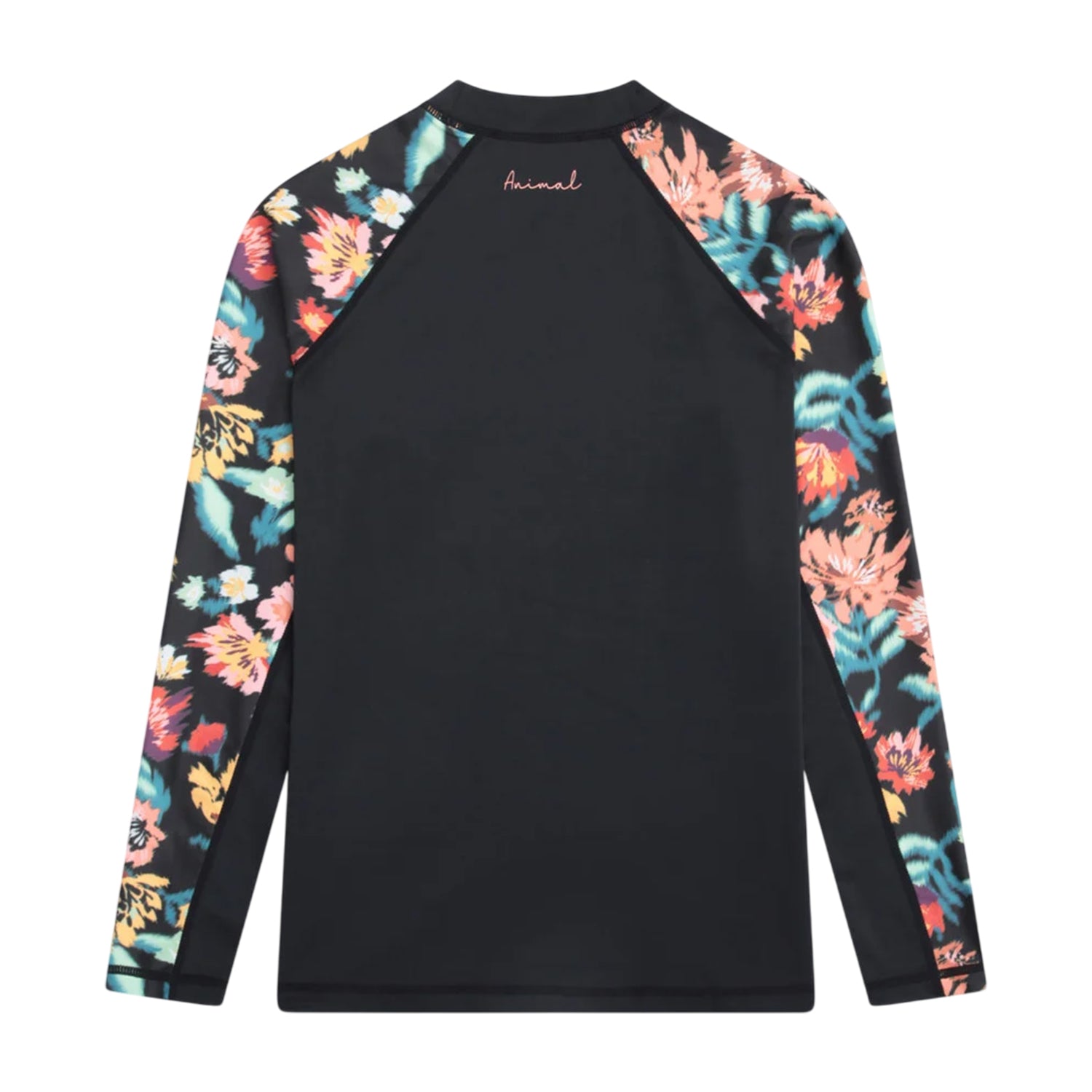 Multicoloured - Back - Animal Womens-Ladies Lillie Floral UPF 50+ Raglan Rash Guard