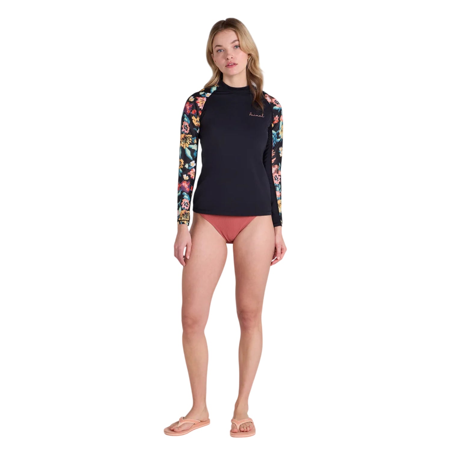 Multicoloured - Lifestyle - Animal Womens-Ladies Lillie Floral UPF 50+ Raglan Rash Guard