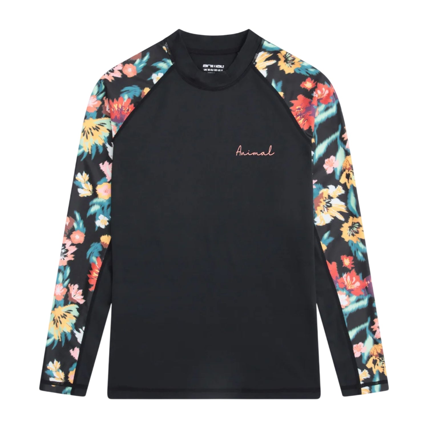 Multicoloured - Front - Animal Womens-Ladies Lillie Floral UPF 50+ Raglan Rash Guard