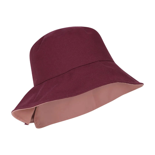 Dusky Purple - Front - Mountain Warehouse Womens-Ladies Plain Reversible Bucket Hat