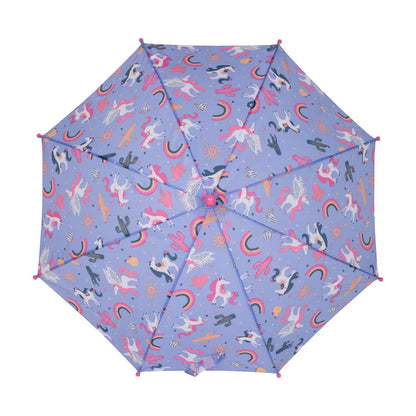 Lilac - Back - Mountain Warehouse Childrens-Kids Unicorn Folding Umbrella