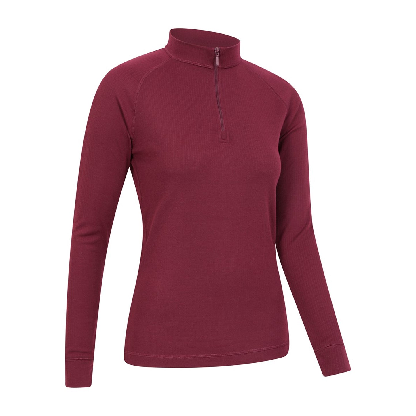 Berry - Back - Mountain Warehouse Womens-Ladies Talus Zip Neck Long-Sleeved Thermal Top
