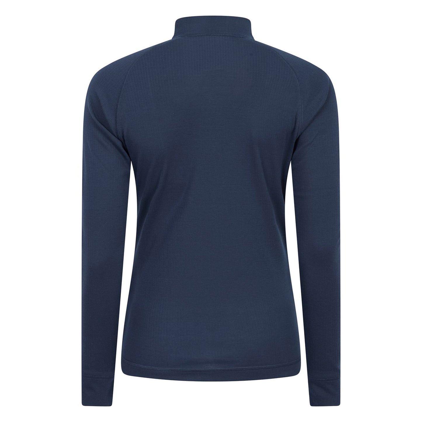 Navy - Side - Mountain Warehouse Womens-Ladies Talus Zip Neck Long-Sleeved Thermal Top