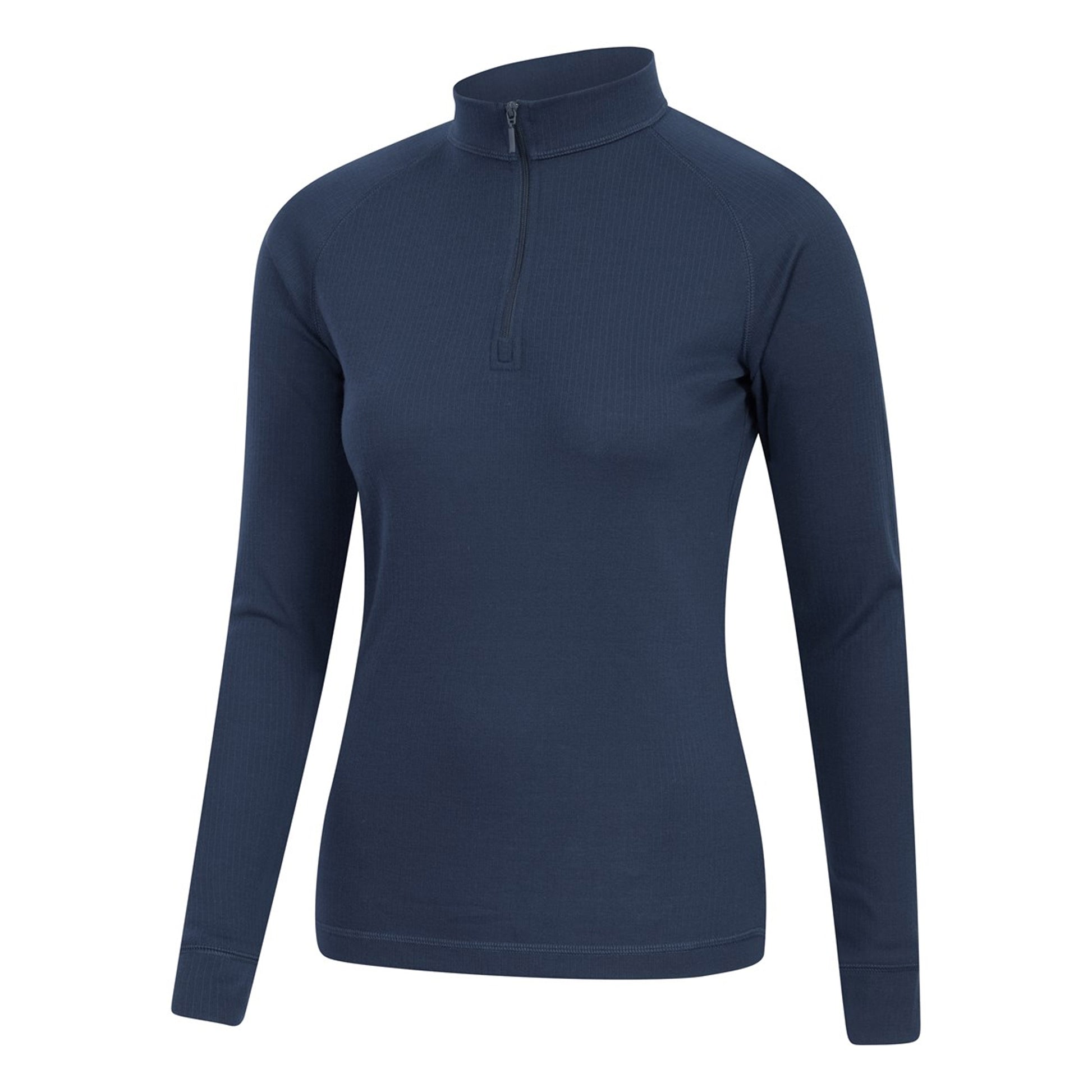 Navy - Lifestyle - Mountain Warehouse Womens-Ladies Talus Zip Neck Long-Sleeved Thermal Top
