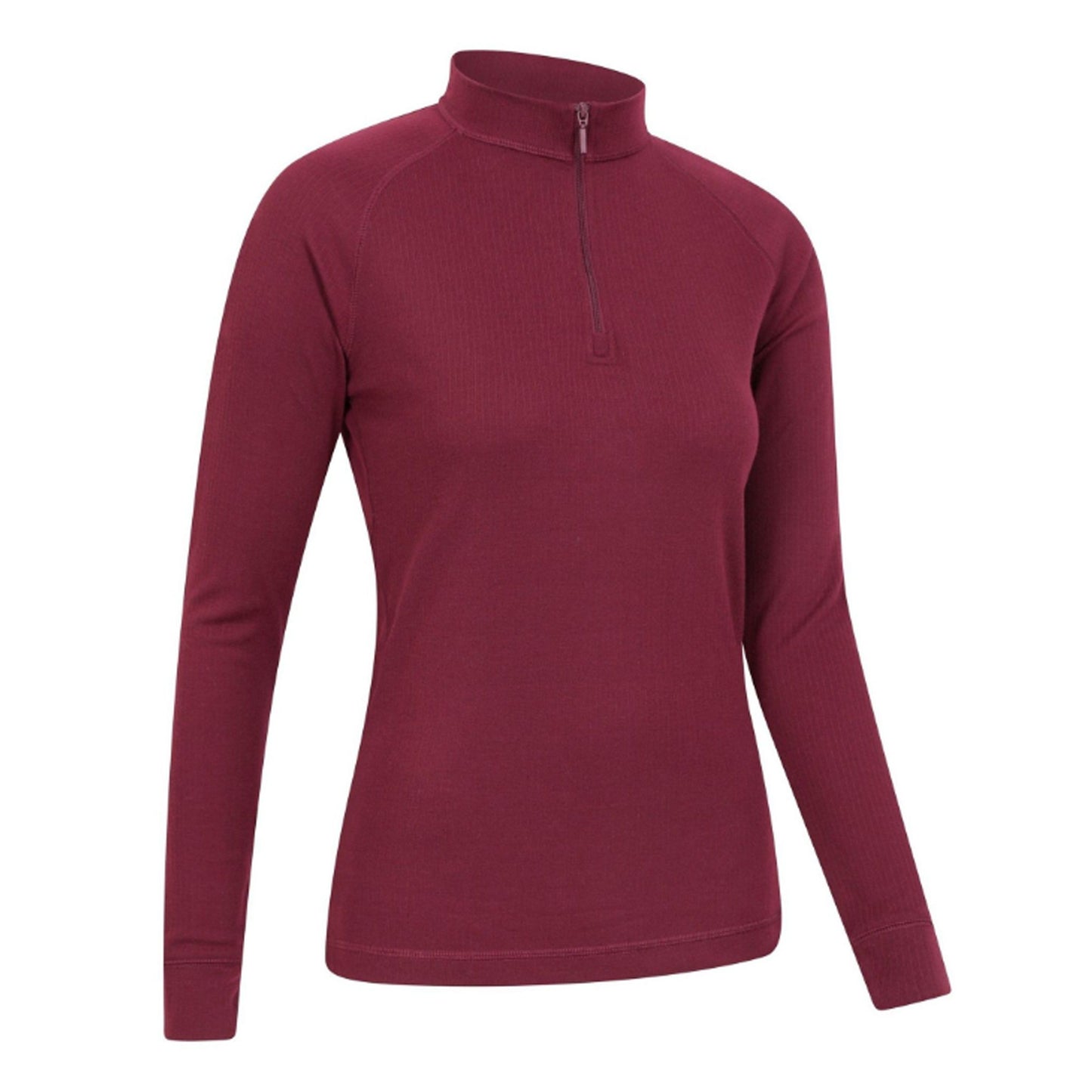 Pink - Back - Mountain Warehouse Womens-Ladies Talus Zip Neck Long-Sleeved Thermal Top