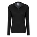 Black - Lifestyle - Mountain Warehouse Womens-Ladies Talus Zip Neck Long-Sleeved Thermal Top