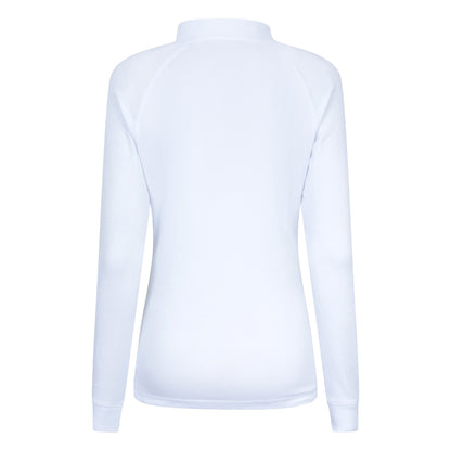 White - Side - Mountain Warehouse Womens-Ladies Talus Zip Neck Long-Sleeved Thermal Top