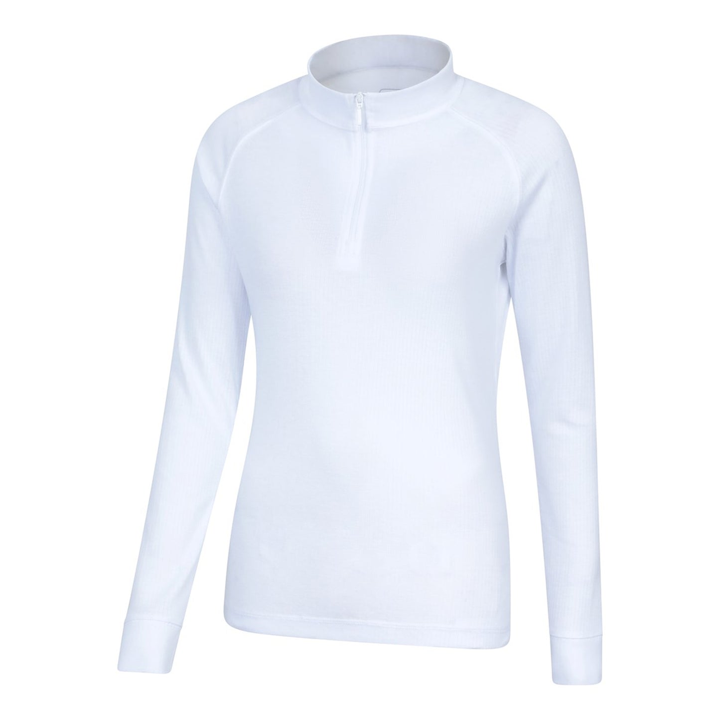 White - Lifestyle - Mountain Warehouse Womens-Ladies Talus Zip Neck Long-Sleeved Thermal Top