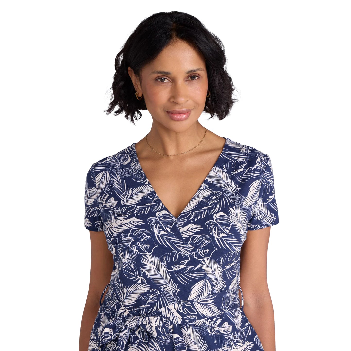 Dark Blue - Side - Mountain Warehouse Womens-Ladies Santorini Leaves Wrap Jumpsuit