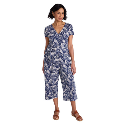 Dark Blue - Lifestyle - Mountain Warehouse Womens-Ladies Santorini Leaves Wrap Jumpsuit