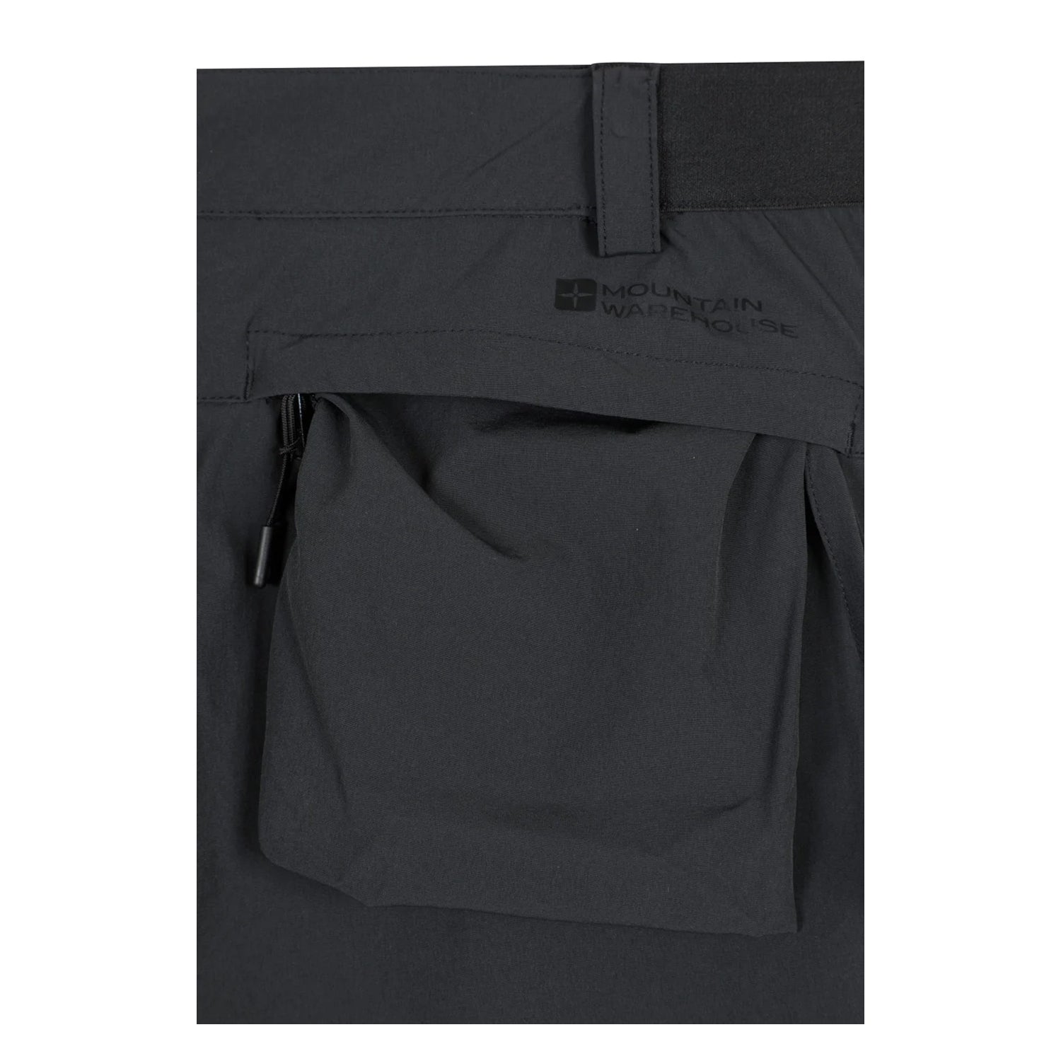 Black - Side - Mountain Warehouse Mens Wander Packaway Shorts